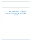 Solution Manual for Stars and Stellar Processes 1st Edition by Guidry