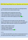 HESI Med-Surg Retake Review Questions and Answers (2022/2023) (Verified Answers)