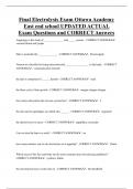 Final Electrolysis Exam Ottawa Academy  East end school UPDATED ACTUAL  Exam Questions and CORRECT Answers