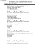 TEST BANK FOR CHEMISTRY 9TH EDITION