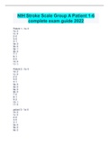 NIH Stroke Scale Group A Patient 1-6 complete exam guide 2022