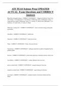 ATI TEAS Science Prep UPDATED  ACTUAL Exam Questions and CORRECT  Answers