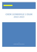 CHEM 103MODULE 1 EXAM  2022-2023