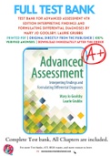 Test Bank For Advanced Assessment 4th Edition Interpreting Findings and Formulating Differential Diagnoses by Mary Jo Goolsby; Laurie Grubbs 9780803668942 Chapter 1-22 Complete Guide .