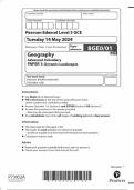 2024 EDEXCEL AS-LEVEL GEOGRAPHY PAPER 1