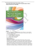 TEST BANK FOR Psychiatric-Mental Health Nursing 8th edition by Sheila L. Videbeck UPDATED ALL CHAPTERS