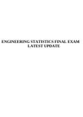 ENGINEERING STATISTICS FINAL EXAM LATEST UPDATE.