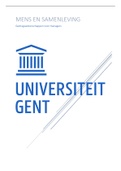 Mens en Samenleving UGent Handelswetenschappen 1e bach. 