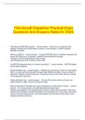  FAA Aircraft Dispatcher Practical Exam Questions And Answers Rated A+ 2024.