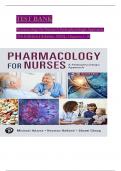 TEST BANK FOR ADAM’S PHARMACOLOGY FOR NURSES: A PATHOPHYSIOLOGIC APPROACH, |7TH EDITION | ALL CHAPTERS | UPDATED 2024