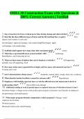 OSHA 30 Construction Exam with Questions & 100% Correct Answers | Verified