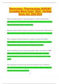 asmussen Pharm (NUR2407) MIDTERM EXAM *Q&A* |Verified Study Set|  2025/2024 What is the primary concern when administering a first dose of penicillin?   Allergic reaction How do beta-blockers achieve their therapeutic effect?   By reducing heart rate and