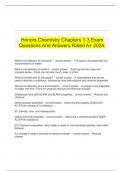   Honors Chemistry Chapters 1-3 Exam Questions And Answers Rated A+ 2024.