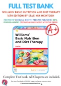 Test Bank for Williams' Basic Nutrition and Diet Therapy 16th Edition By Staci Nix McIntosh Chapter 1-23 Complete Guide A+