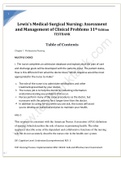 Lewiss Medical Sugrical Nursing 11th Edition Testbank/Lewis's Medical-Surgical Nursing: Assessment and Management of Clinical Problems 11th Edition TESTBANK