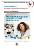 Test Bank Complete_ Pharmacotherapeutics for Advanced Practice Nurse Prescribers 6th Edition, (2022) Woo| Wright; All Chapters 1-57| Verified With Rationale