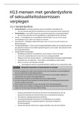 Samenvatting H13 mensen met genderdysforie of seksualiteitsstoornis verplegen