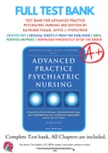 Test Bank For Advanced Practice Psychiatric Nursing 2nd Edition By Kathleen Tusaie, Joyce J. Fitzpatrick 9780826132536 Chapter 1-24 Complete Guide .