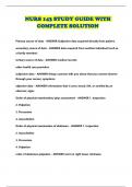 NURS 143 STUDY GUIDE WITH COMPLETE SOLUTION