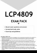 LCP4809 EXAM PACK 2024 - DISTINCTION GUARANTEED