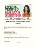 AAPC CPB - Practice Exam A/ AAPC CPB - Practice Exam B/ AAPC CPB - Practice Exam C/ AAPC CPB Final/ Questions with Certified Answers 