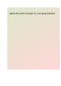 HESI PN EXIT EXAM V3 110 QUESTIONS.