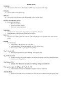 Pathophysiology Respiratory study guide