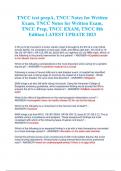 TNCC test prepA, TNCC Notes for Written Exam, TNCC Notes for Written Exam, TNCC Prep, TNCC EXAM, TNCC 8th Edition Exam; elaboration - Questions with  Correct Answers | complete solutions | latest updates | PDF DOWNLOAD INSTANTS@STUVIA.COM