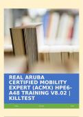 REAL ARUBA CERTIFIED MOBILITY EXPERT (ACMX) HPE6-A48 TRAINING V8.02 | KILLTEST