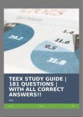 TEEX STUDY GUIDE | 181 QUESTIONS | WITH ALL CORRECT ANSWERS!!