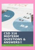 CSD 316 MIDTERM QUESTIONS & ANSWERS!!