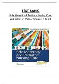 Test Bank For Safe Maternity & Pediatric Nursing Care 2nd Edition by Palmer, Consists of 38 Complete Chapters, ISBN: 978-0803697348