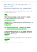 AMLS Pretest and Post Test Questions and Answers