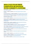 2024 CALT EXAM PREP COMPLETE QUESTIONS WITH CORRECT ANSWERS