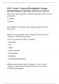 N317: Exam 1: Expected Physiological Changes During Pregnancy questions with correct answers