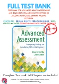 Test Bank For Advanced Assessment 4th Edition Interpreting Findings and Formulating Differential Diagnoses by Mary Jo Goolsby; Laurie Grubbs 9780803668942 Chapter 1-22 Complete Guide .