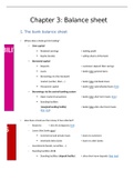 Chapter 3: balance sheet