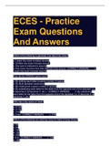 ECES - Practice Exam Questions And Answers