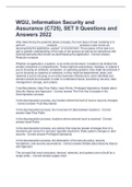 WGU, Information Security and Assurance (C725), SET II Questions and Answers 2022