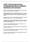 COSC 1436_Programming Fundamentals-Quiz1 Chapter1 Questions and answers.