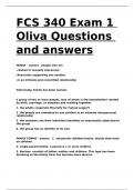 FCS 340 Exam 1 Oliva Questions and answers.