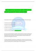 HESI Maternity Questions with 100% correct answers graded A+ latest update 2024 During stage two of labor, what assessments must the labor nurse perform? (Select all that apply.) A. Fetal heart rate before the contraction B. Fetal heart rate during the co