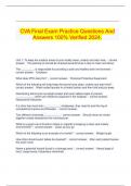   CVA Final Exam Practice Questions And Answers 100% Verified 2024.