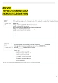 BIO 201 TOPIC 2 GRADED QUIZ EXAMS ELABORATION