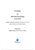 Abnormal Psychology Test Bank, 9th Edition (Oltmanns, 2018), Questions and Answers - All Chapters