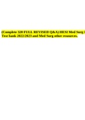 (Complete 320 FULL REVISED Q&A) Med-Surg I HESI Test bank 2022/2023 and Med Surg other resources.