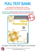 Test Bank For Introductory Clinical Pharmacology 12th Edition By Susan Ford 9781975163730 Chapter 1-54 Complete Guide .