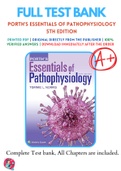 Test Banks For Porth's Essentials of Pathophysiology 5th Edition by Tommie Norris, 9781975107192, Chapter 1-52 Complete Guide