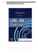 TEST BANK FOR LPN TO RN TRANSITIONS 4TH EDITION CLAYWELL.