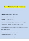 SAT Math Terms & Formulas Complete Solution 2023